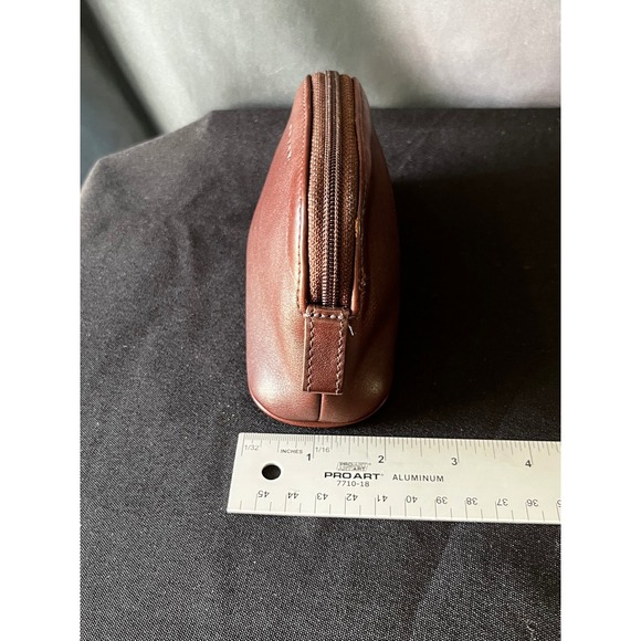Coach Legacy Mahogany Brown Leather Cosmetic Coin Purse Vintage 90's-2000's - Picture 8 of 10